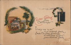 Christmas Greeting from California Postcard