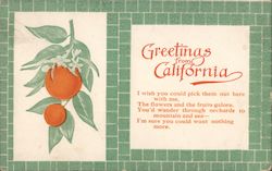 Greetings from California Postcard Postcard Postcard