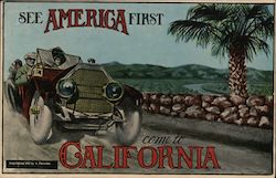 See America First Come To California Postcard