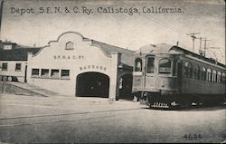 Depot S.F.N. & C. Ry. Calistoga, CA Postcard Postcard Postcard