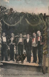 Casa Verdugo, A Troupe of Spanish Waiters Glendale, CA Postcard Postcard Postcard