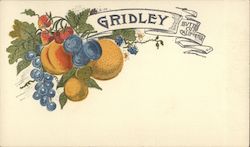 Gridley Butte Co California (with fruit) Postcard