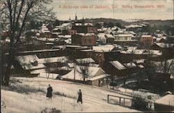 A Birds Eye View of Jackson, Cal. During Snowstorm 1907 California Postcard Postcard Postcard