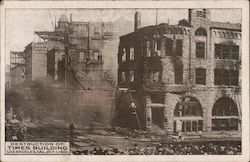 Destruction of Times Building Oct. 1, 1910 Los Angeles, CA Postcard Postcard Postcard