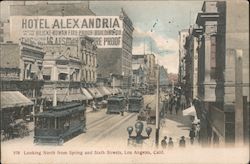 Looking North from Spring and Sixth Streets Los Angeles, CA Postcard Postcard Postcard