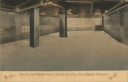 Security Safe Deposit Vaults Security Building Los Angeles, CA Postcard Postcard Postcard