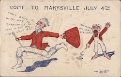 Come to Marysville July 4th - Von Geldern 1910 Postcard