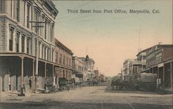 Third Street from Post Office Postcard