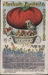 Merchants Carnival & Produce Exposition Merced, CA Postcard Postcard Postcard