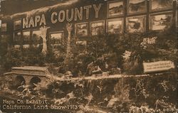 Napa Co. Exhibit, California Land show 1913 Exposition Postcard Postcard Postcard