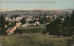 General View looking up Third Street fro Alta Heights Postcard