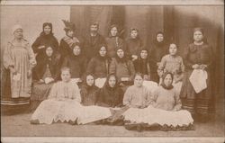 Slavic Handicraft Center - Group of women in native dress Postcard