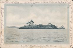 Brothers Island and Light House near Point San Palbo San Pablo, CA Postcard Postcard Postcard