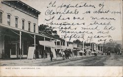 West Street Cloverdale, CA Postcard Postcard Postcard