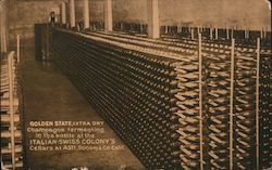 Golden State Extra Dry Champagne Italian-Swiss Colony's Cellars Postcard