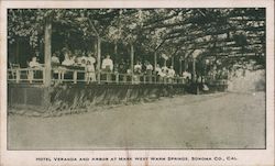 Hotel Veranda and Arbor at Mark West Warm Springs Postcard