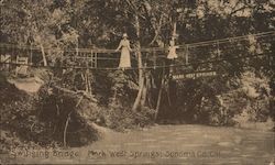 Swinging Bridge, Mark West Springs Santa Rosa, CA Postcard Postcard Postcard