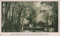 View of Mark West Creek, Mark West Springs Postcard