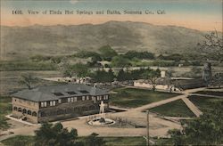 View of Eleda Hot Springs and Baths, Sonoma Co. Calistoga, CA Postcard Postcard Postcard