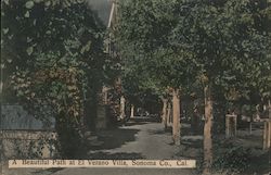 A Beautiful Path at El Verano Villa California Postcard Postcard Postcard