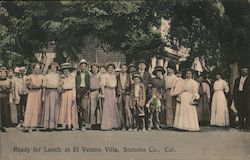 Ready for Lunch at El Verano Villa, Sonoma Co., Cal. Postcard