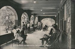 Veranda of New Hotel Boyes Hot Springs, CA Postcard Postcard Postcard