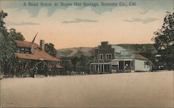 A Road Scene Boyes Hot Springs, CA Postcard Postcard Postcard