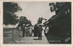 Train Arriving at Boyes Hot Springs Postcard