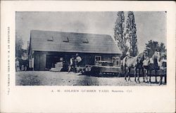 A.W. Adler's Lumber Yard Sonoma, CA Postcard Postcard Postcard