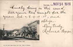 First Street, East Sonoma, CA Postcard Postcard Postcard