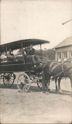 Horses and Buggy at El Verano Station, 1913 Original Photograph