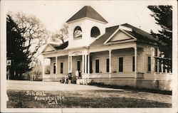 School Building Postcard