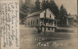 Forestville Meat Market Postcard