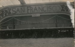 San Francisco GG Bridge exhibit made of citrus fruit Postcard