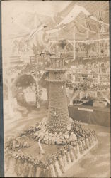 Citrus Fair, Lighthouse Made of Fruit Postcard