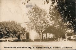 Theatre and Box Ball Alley at El Verano Villa California Postcard Postcard Postcard