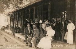 Veranda Scene, Bellevue Hotel Postcard