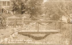 Quintuplet Bridges, Verdier's Resort, Sonoma Co. Postcard