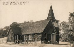 Saint Mary's Church Glen Ellen, CA Postcard Postcard Postcard