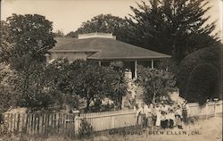 Group Outside "Waldruhe" Postcard