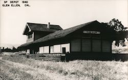 SP Depot 1940 Glen Ellen, CA Postcard Postcard Postcard