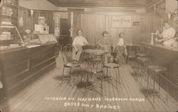 Interior of Nathan's Ice Cream Parlor Postcard