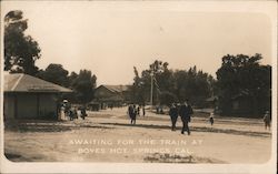 Awaiting for the Train at Boyes Hot Springs Postcard