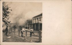 Fire on main street Sonoma, CA Postcard Postcard Postcard