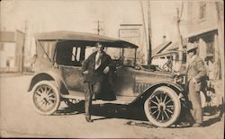 Two Men and early Touring Car, Swiss Hotel Sonoma, CA Postcard Postcard Postcard