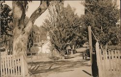 Dirt Road and a Church Postcard