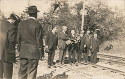 Driving the Golden Spike Oct. 23 1914 Postcard