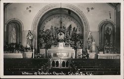 Interior of Catholic Church Postcard