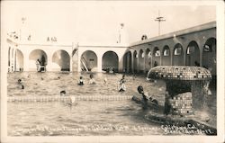 Scene in the Roman Plunge, Dr. Aalder's Hot Mud Springs Calistoga, CA Postcard Postcard Postcard