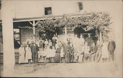 Large Family Group picture on porch Calistoga, CA Postcard Postcard Postcard